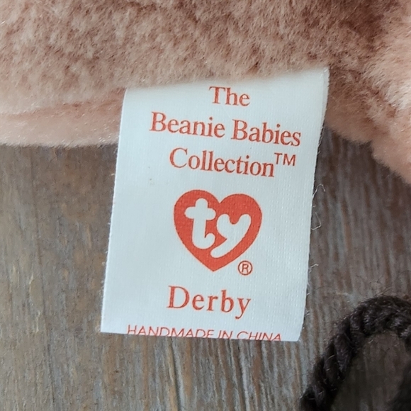 π΄ Ty Beanie Baby βDerbyβ the Horse β 1995 Vintage, No White Marking - Picture 10 of 12